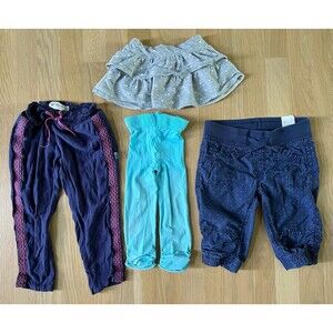 4pc Girls Toddler Skirt & Pants Tights Bundle Lot Roxy H&M Genuine Baby 6mo 3yr